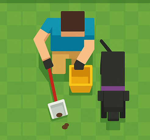Field Technician Scoops The Poop.